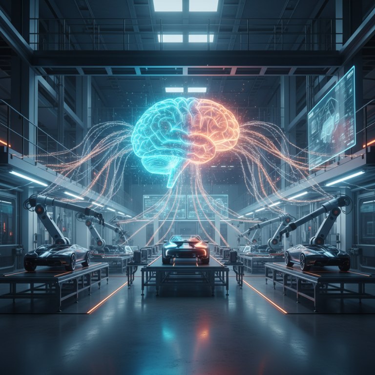 Fabbrica intelligente con agenti AI personalizzati per PMI italiane che automatizzano la produzione industriale